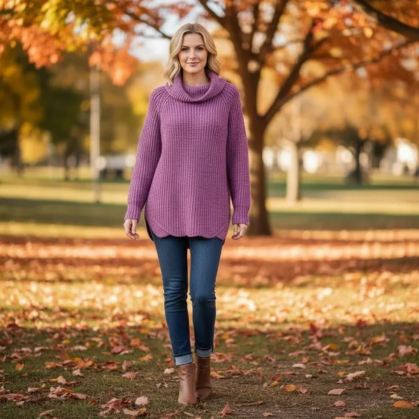 Free People Purple Soft Knit Oversized Pullover Sweater, S - Image 6