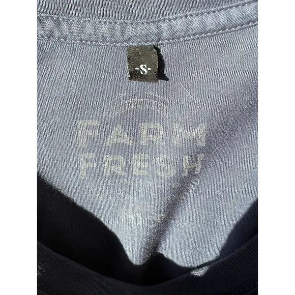 Point Reyes Farm Fresh Long Sleeve Shirt Blue Large Whale Graphic Coastal Size S - Image 4