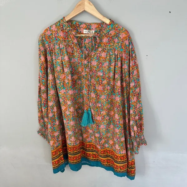 Natural Life Dara V-Neck Long Sleeve Tunic Dress NWT Medium - Image 2