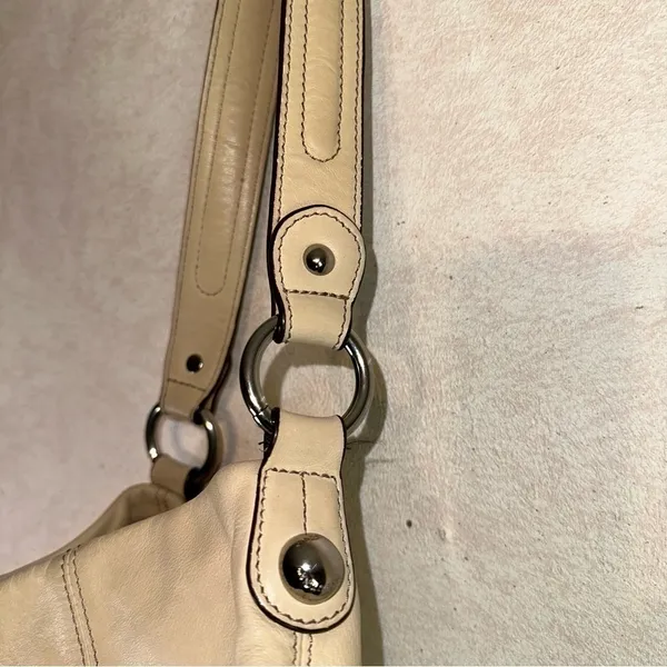 Mia Battina Women's Genuine Leather‎ Cream Bag - Image 2