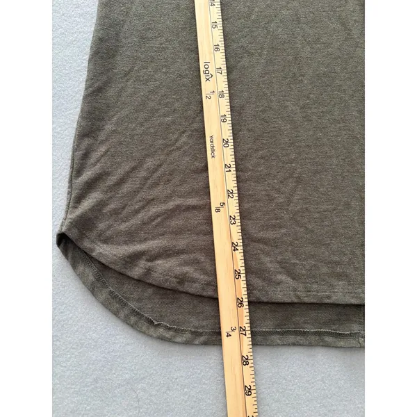Sonoma Hoodie Large Excellent Olive Green Raglan Sleeve V-Neck Pullover Top - Image 5
