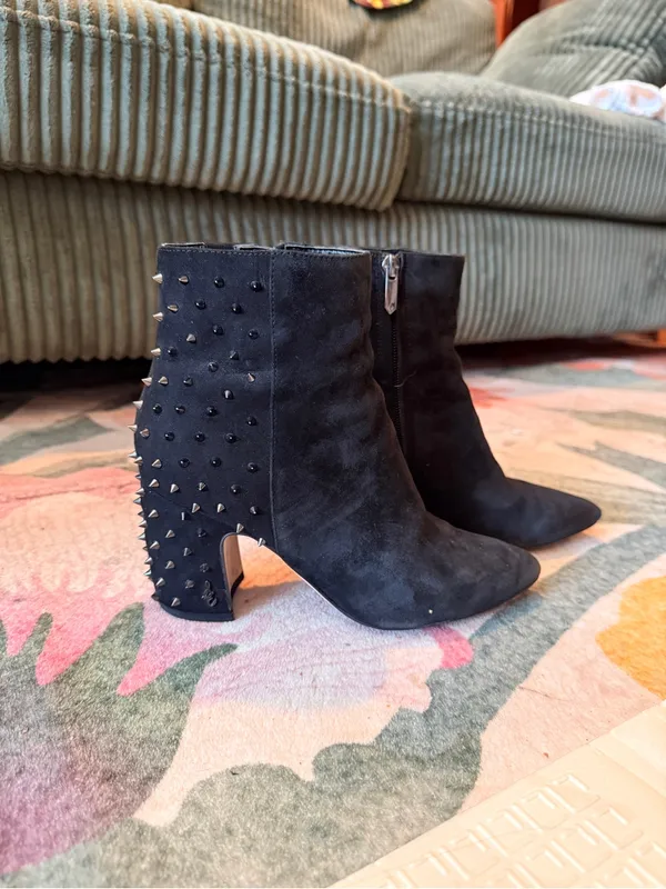 Sam Edelman Studded Suede Ankle Booties - Size 6 - Image 3