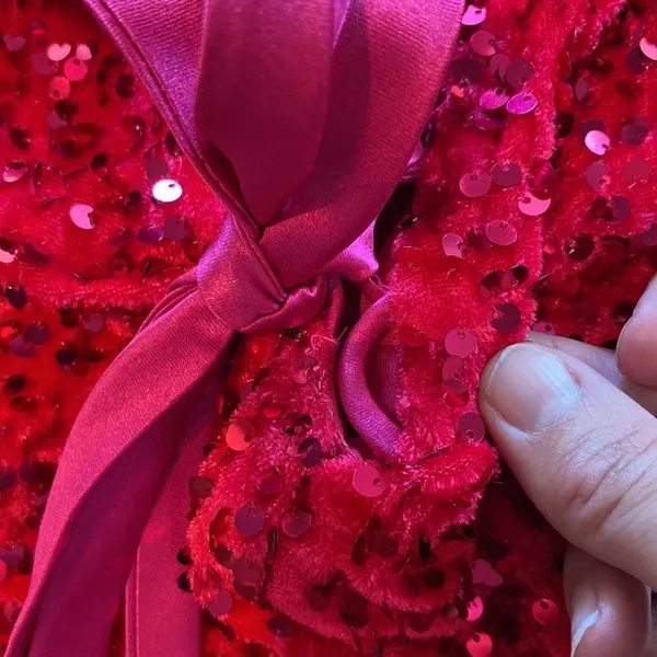 Women’s Pink Short Feather & Sequin One Shoulder Prom Party Dress Size 14 *READ - Image 16