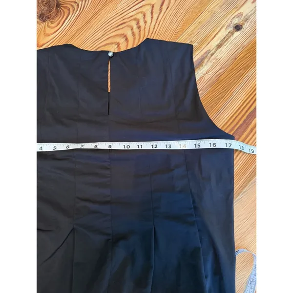 J. McLaughlin Maxi‎ Dress S Black Catalina Cloth Sleeveless Pockets Minimalist - Image 5