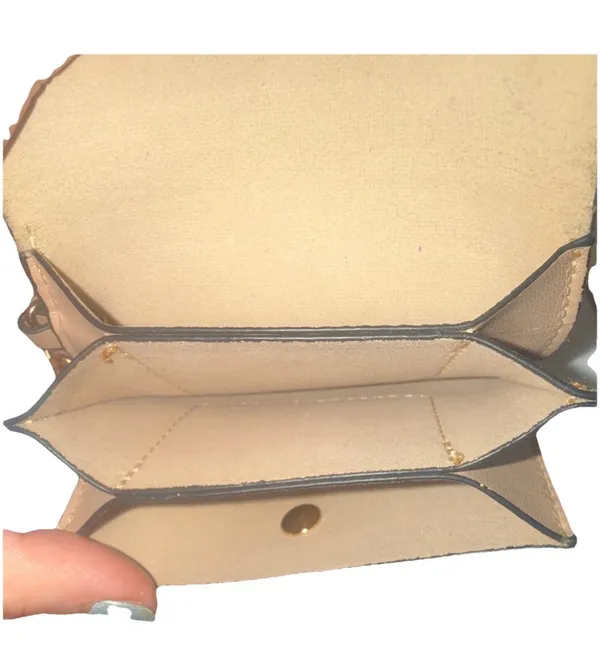 Beige Card Holder Wallet Tan - Image 5