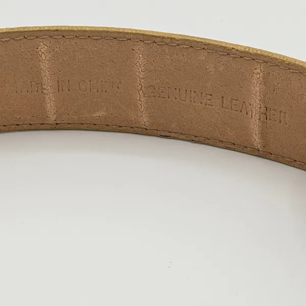 Ritz Size M Gold Leather Belt Braided Wrapped Buckle Boho Western 80s Style - Image 6
