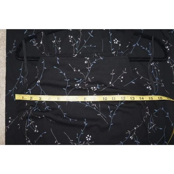 Breakin' Loose Vintage Y2K Maxi Dress Black Floral with Shimmer Size 9/10‎ - Image 9