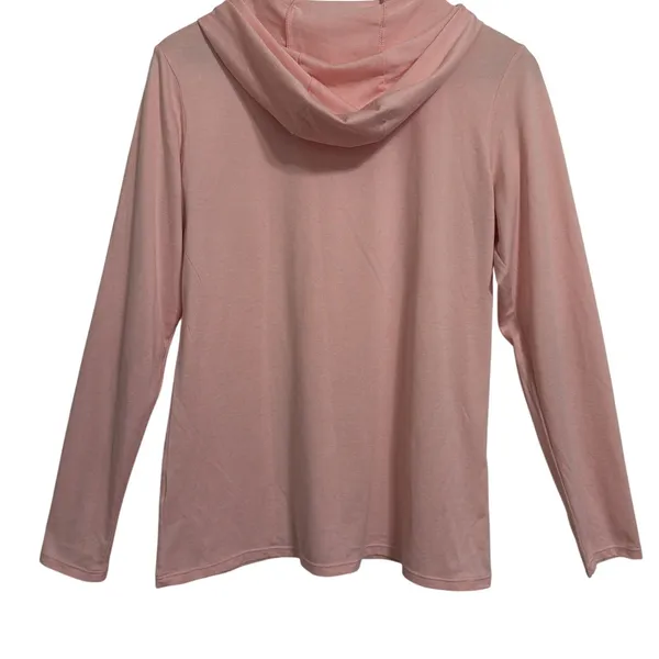 Nike Dri-FIT Womens Medium Pink Long Sleeve Pullover Hoodie Activewear Shirt‎ - Image 9