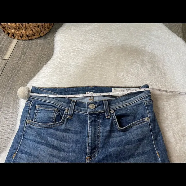 Rag & Bone Lilly Dale Ankle Skinny Jeans Raw Hem - Image 4