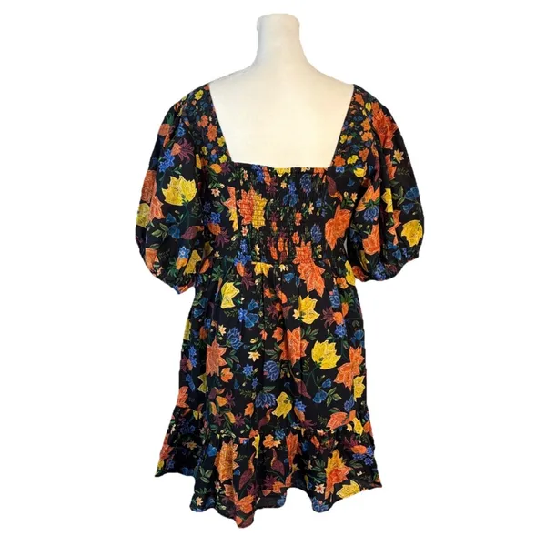 Anthropologie Farm Rio Short-Sleeve Sweetheart Floral Mini Dress Size L NWT $228 - Image 7