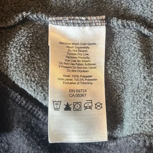 Columbia Black Gray Full Zip‎ Raglan Long Sleeve Fleece Jacket Small Gorpcore - Image 6