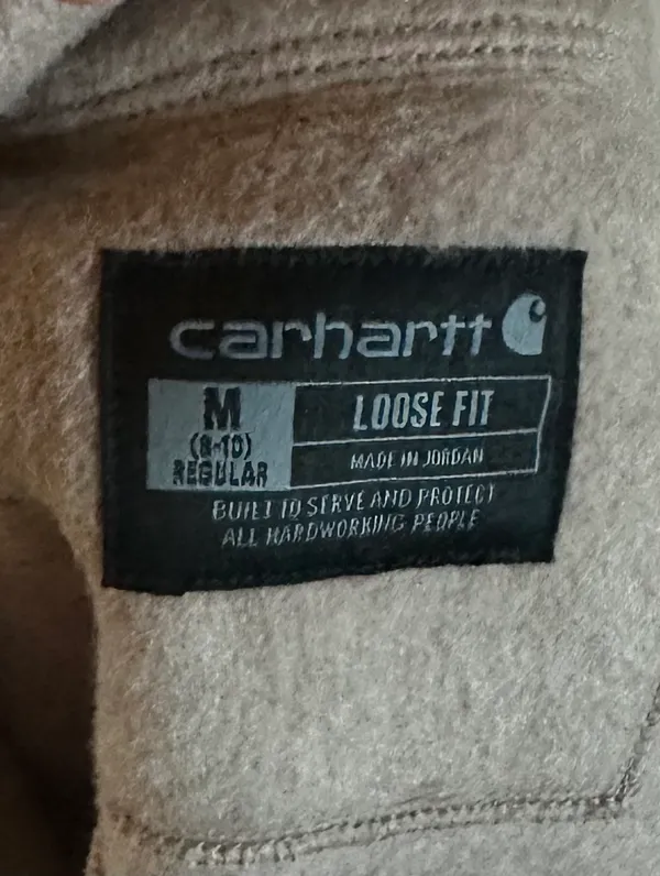 Carhartt Women's Loose Fit Fleece Shirt Jac - Oat Milk Heather (Size Medium NWOT) - Image 4
