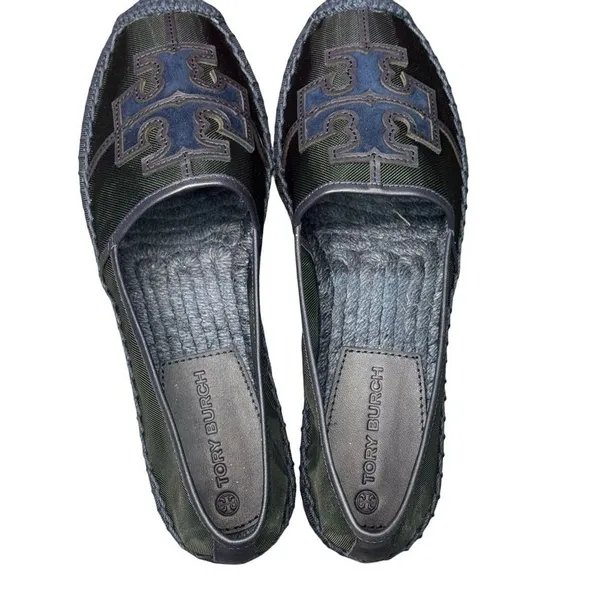 Tory Burch Ines Espadrille Loafers Women’s 6 Malachite Navy BNIB - Image 5