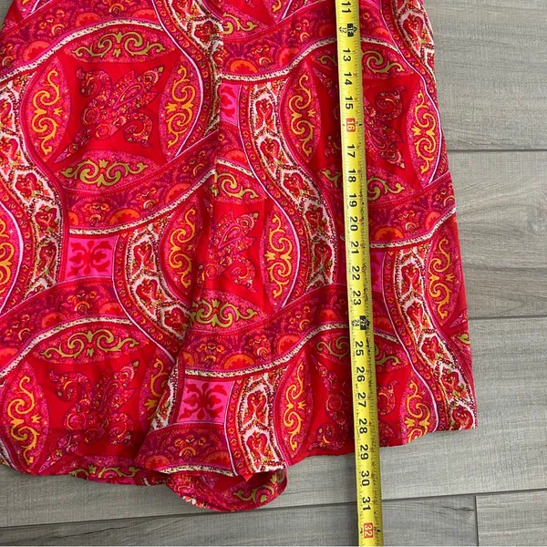 Show Me Your Mumu Rascal Romper Sleeveless V Neck Red Pink Paisley Tutti Frutti - Image 9