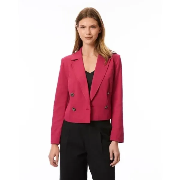 Adrienne Landau Cropped Blazer Double Breasted Jacket Office‎ Career Size XL - Image 2