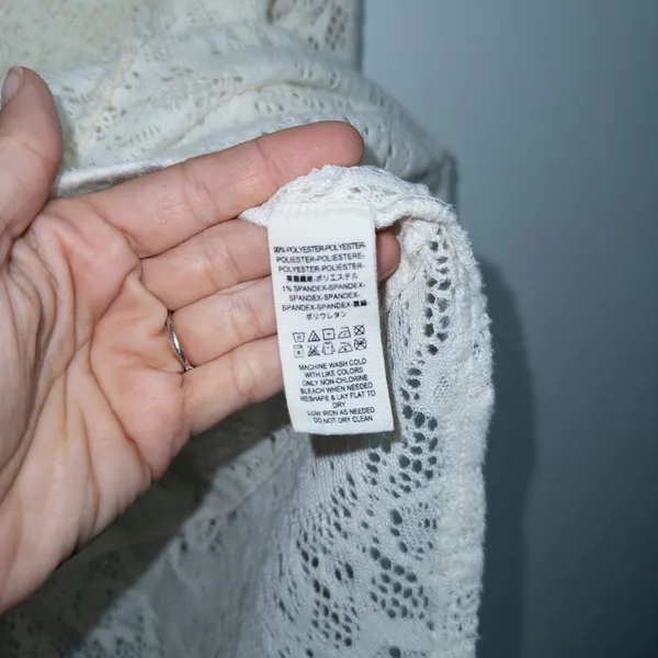 Free People Cream Not Cold In This Lace Sweater Size XS - Image 5