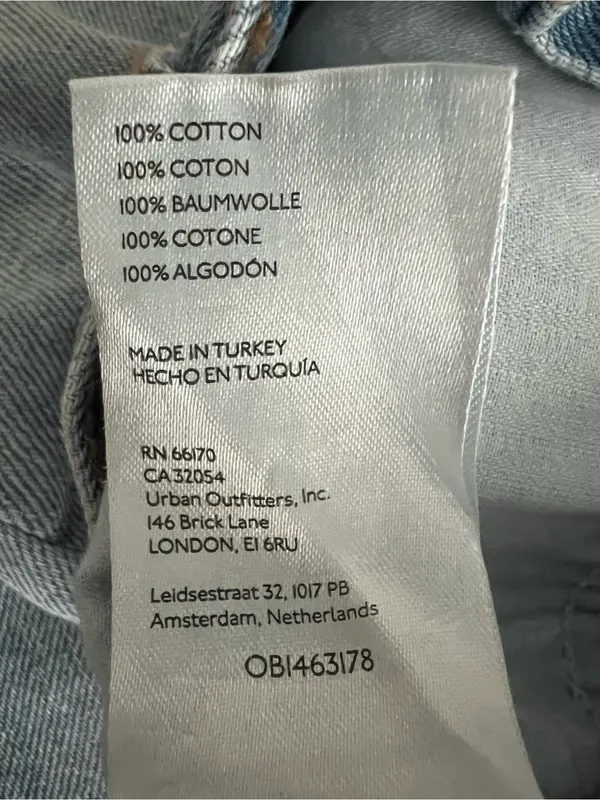 We the Free button fly raw hem jeans size 25 100% cotton - Image 5