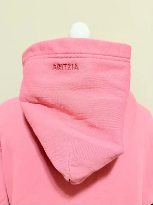 Aritzia Cozy Sweatfleece Perfect Hoodie size small vintage frozen berry NWOT - Image 11