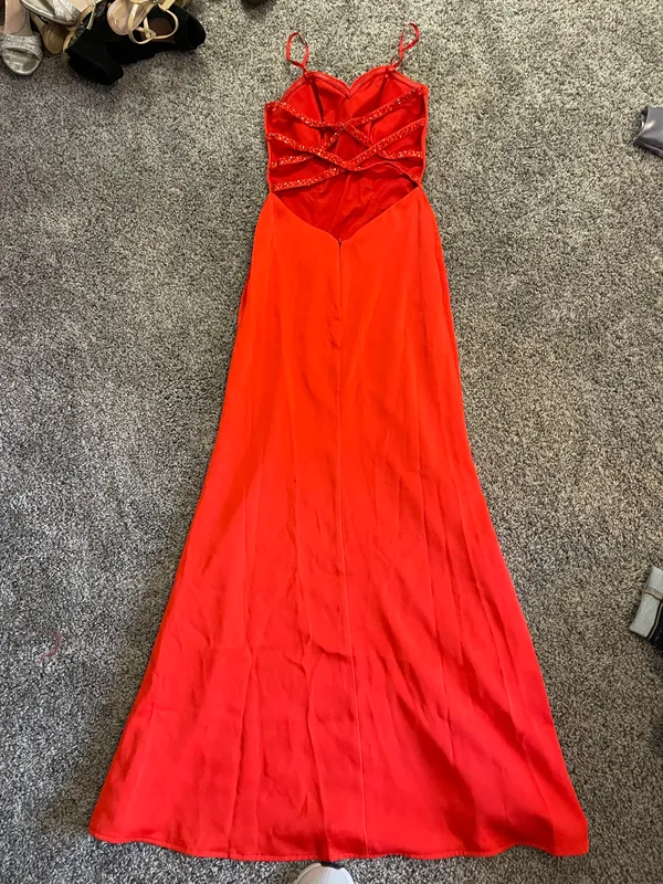 Red Formal Dress Size 00 - Image 3