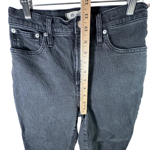 Madewell Perfect Vintage Straight Jeans Womens Black‎ High Rise Ankle 26 - Image 8