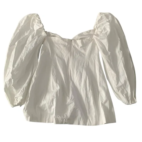 House of London CB size large j adore White Dress mini long sleeve puff statemen - Image 3