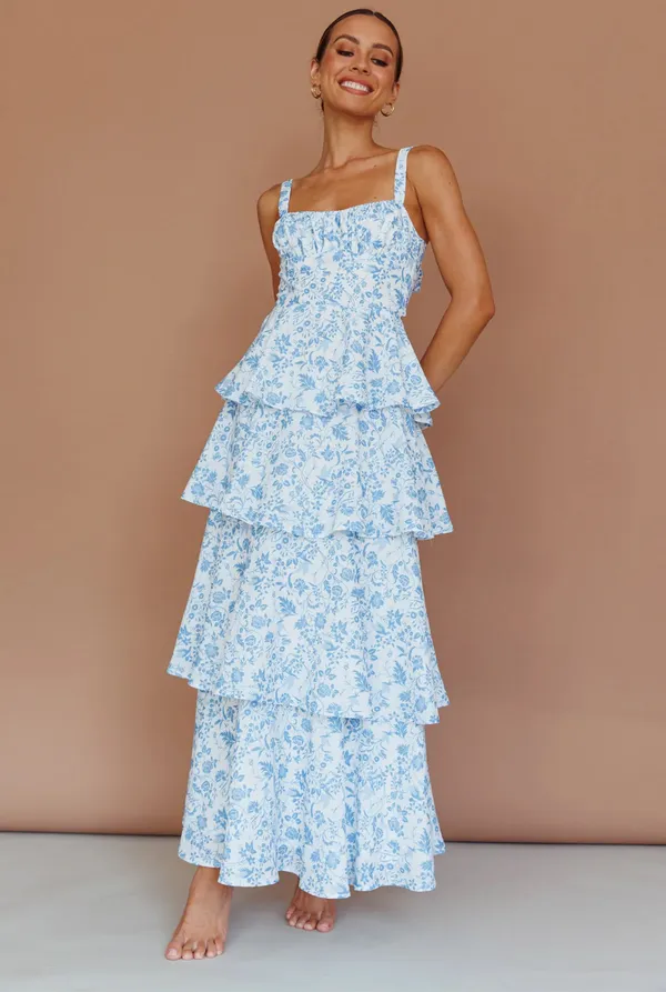 Selfie Leslie Dress Provence Bloom Tiered - L - Image 3
