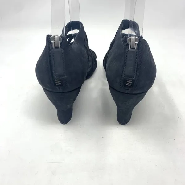 Eileen Fisher Caged Lattice Wedge Sandals‎ Black - Image 9