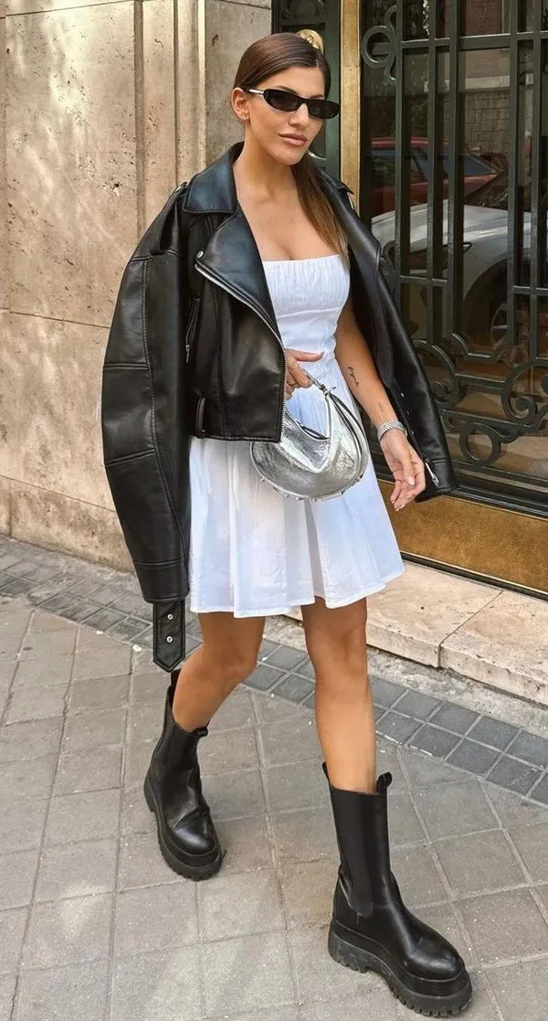 ZARA dress mini white cotton skirt voluminous corset boho summer vacation - Image 3