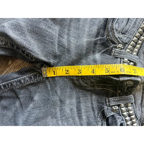 ✨ Studded Miss Me straight Jeans — Gray Wash (Youth 14) - Image 6