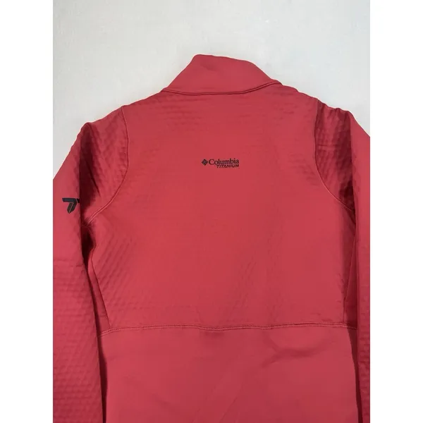 Columbia Women's Titanium Crystal Leaf Omni-Heat Helix HZ Pullover Red LRG NWT - Image 3
