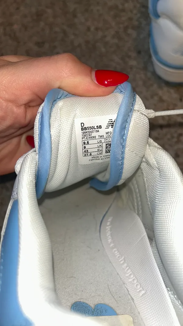 New Balance 550 Sneakers White University Blue - Image 7