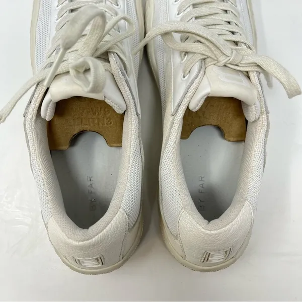BY FAR Rodina Grained Low Sneakers Cream White Womens Size EU 40 / US‎ 10 - Image 10