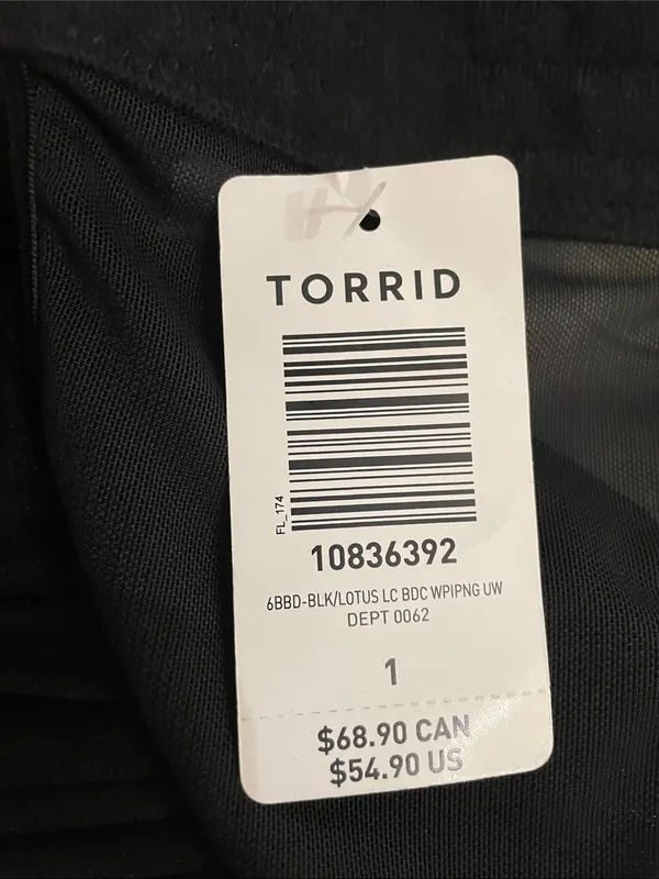 NWT Torrid Sz 1 (14/16) Black Lotus Lace Underwire Babydoll Chemise Lingerie - Image 2