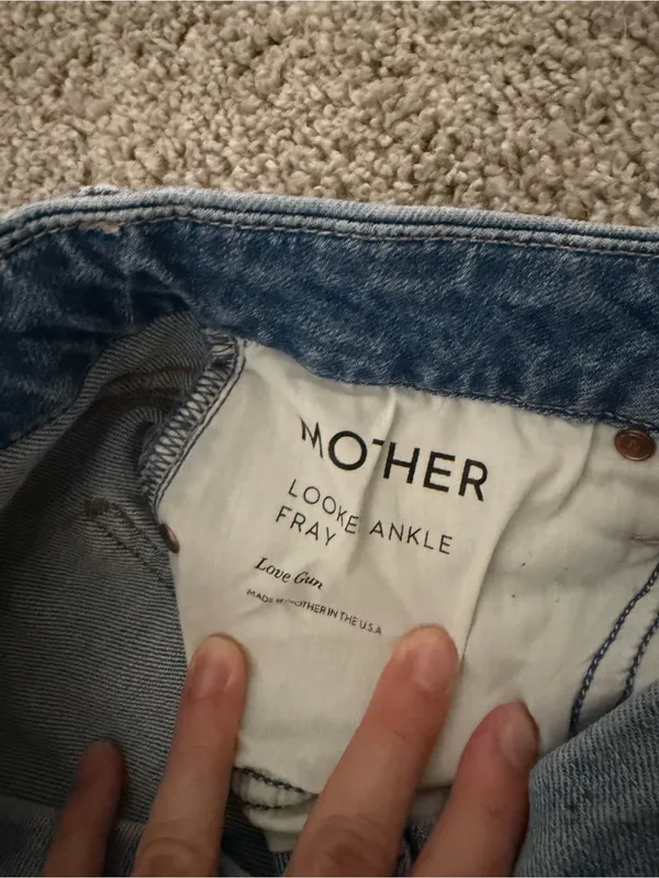 Mother Denim Looker Ankle Fray Jeans In Love Gun Wash Size 25 - Image 5