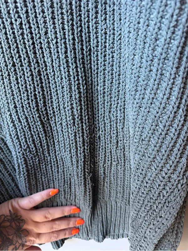 Aerie Sage Green Chunky Knit Oversized Sweater Women’s XS - Image 3