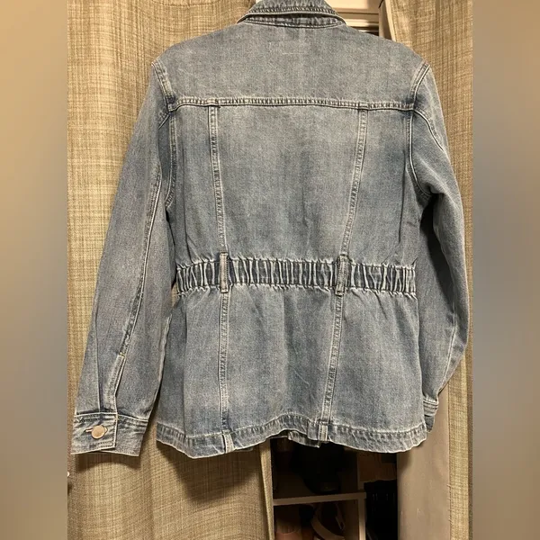 Black NYC Denim Button-Up Women's Jacket - Image 4