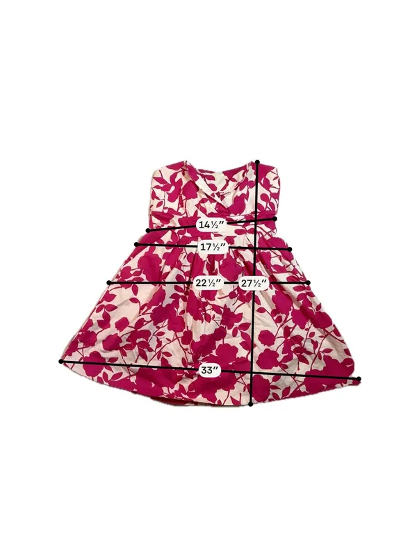 Corey Lynn Pink and White Floral Dress Size 16 - Image 6