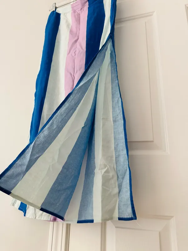 Anthropologie Celandine Linen Blend Breezy High-Slit Maxi Skirt, Size M/L - Image 9