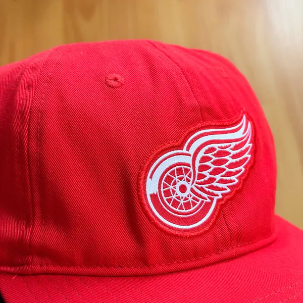 Adidas Red Detroit Wings Logo Adjustable Baseball Hat - Image 2