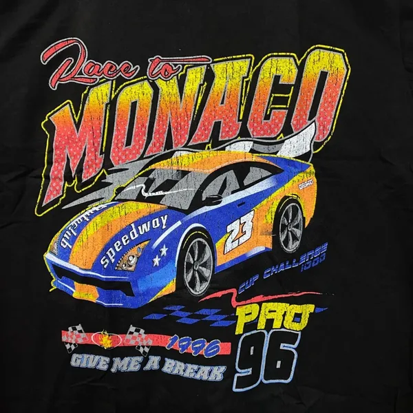 Race to Monaco Pro 96 Cup Challenge 1000 Racing Car Tee L - Image 2