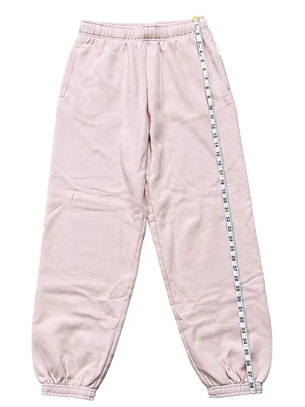 KUT from Kloth & SO Boyfriend Fit High Rise Cozy Fleece Jogger Sweatpants Pink Medium - Image 7