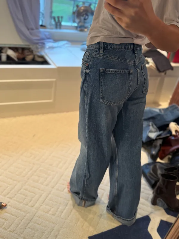 Dynamite Heidi Mid Rise Wide Leg Jeans Medium Wash Size 0/25 - Image 3