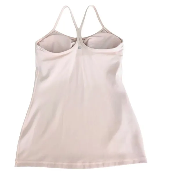 Lululemon Power Y Tank Everlux Silk Rose Size 8 Light Support B/C Cup Shelf Bra - Image 5