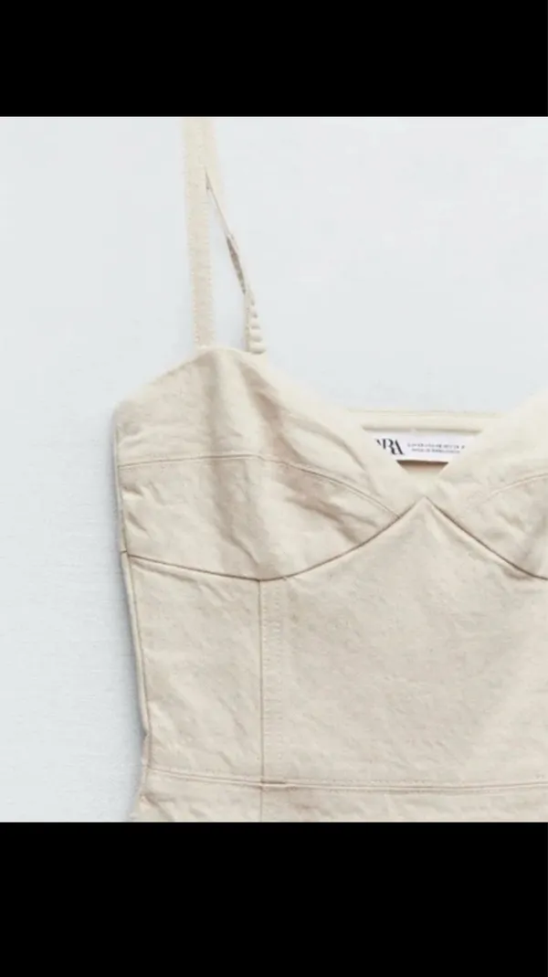 ZARA Dress Denim White - Image 2