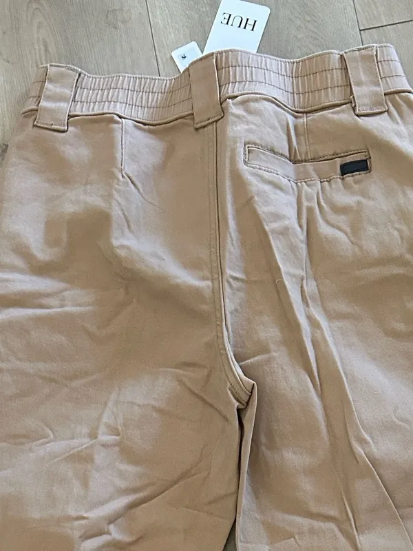 Hue Kick Flare Stretch Cotton Pull-On Pants, Tannin, Size Medium, NWT - Image 8