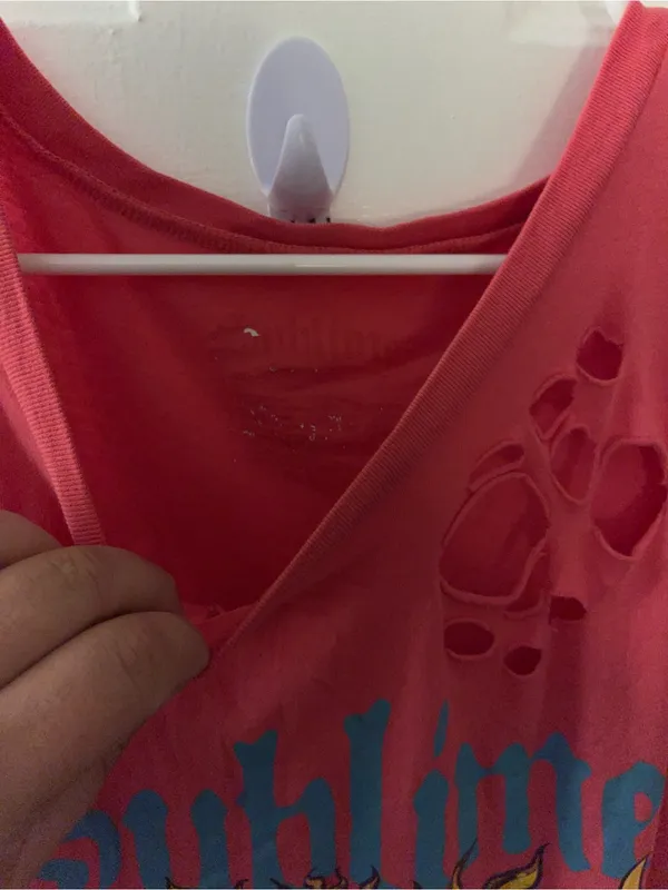Sublime Sun Graphic Distressed Pink Tee - Size 2X - Image 3
