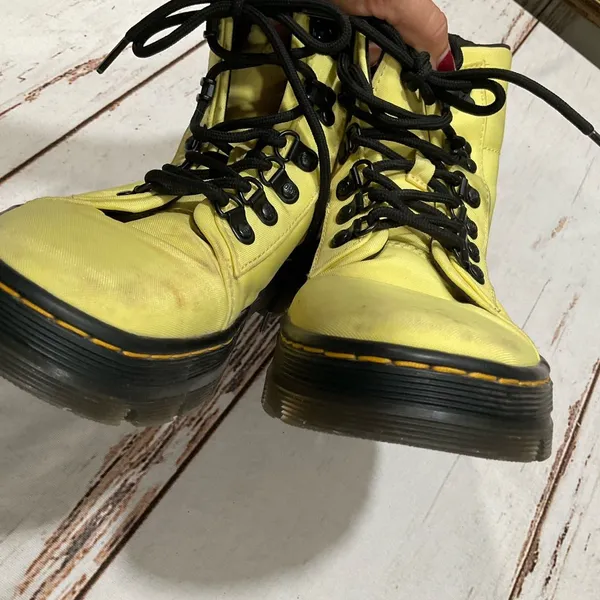 Dr. Martens Combs W‎ Yellow Nylon And Rubber Boots - Image 5