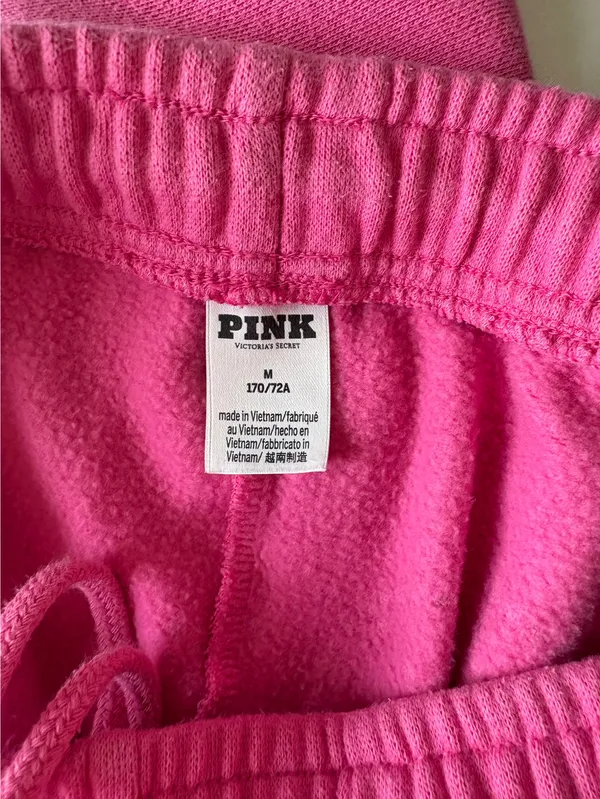 Victoria's Secret PINK pink sweatpants with rhinestone logo - Image 3
