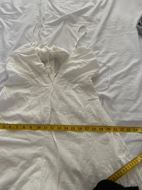 Lulus Soaking Up the Summertime White Tie-Back Skort Romper - Image 13