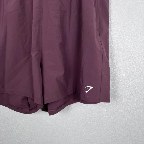 Gymshark Womens Athletic Shorts Plum Purple‎ Zipper Pockets XXL B5A2F - Image 3